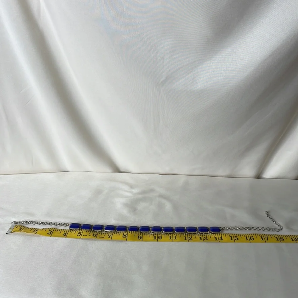 Blue statement necklace - Picture 2 of 3